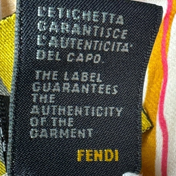 Fendi 100% Silk Multicolor Scarf - Made in Italy - Picture 8 of 8